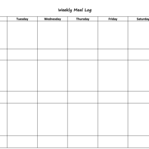 Free Weekly Meal Log